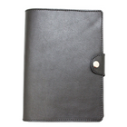 Ashlin Porchia Medium Journal With Snap, Black (P9088-18-01)-Luxurious lined interior.