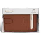 Champs - Porte-cartes d'accès en cuir Onyx - Marron-Fente pour carte de crédit facile d'accès