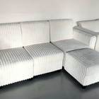 Brassex Lotus Modular Storage Sectional - Beige-Four storage compartments