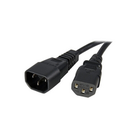 StarTech PXT100146 6' Power Cord-IEC 60320 C13 Power and IEC 60320 C14 Power ports facilitate connection between your device and a power source