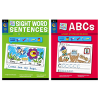 Creative Teaching Press – Couper et coller des lettres et des mots à vue, ensemble de 2 livres-Développez des compétences d'alphabétisation précoces et maîtrisez plus de 100 mots fréquents grâce aux activités pratiques de cet ensemble de 2 livres de lettres à découper et à coller et de mots fréquents.