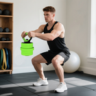 Soozier - Ensemble D’Haltères 44 Lb 4-En-1 - Barre Kettlebell Support Pour Pompes-Poignées antidérapantes, faciles à tenir et à soulever  