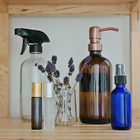 Wamaco 2oz Bouteille en verre avec spray de pompe, bleu, paquet de 12-Pulvérisateur de brume de pompe