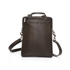 Ashlin® – Sac pour portatif en cuir véritable, noir-Deux compartiments extérieurs