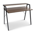 Can-Bramar Encora Writing Desk - Matte Black and Walnut-The surface provides plenty of space to accommodate a laptop and writing materials