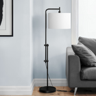 Monarch Specialties - Luminaire - 63 po H Lampadaire - Métal Noir - Abat-Jour Ivoire / Crème - Contemporain-Utilisant jusqu'à une ampoule de 100W (non incluse), illuminez votre espace de vie grâce à l'interrupteur à pied pratique, discrètement attaché à un cordon noir de 6 pieds