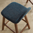 Modway - Juno Tabouret de comptoir - Tissu bleu marine - Ensemble de 2-Jambes écartées
