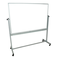 Luxor 60" x 40" Mobile Whiteboard, (MB6040WW)-Designed for use in classrooms, boardrooms, and more, the Luxor MB6040WW Mobile Magnetic Reversible Whiteboard is a dual-sided magnetic whiteboard with four casters for enhanced mobility.