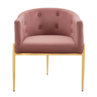 Modway - Savour Touffe Performance Velvet Chaise d’accent - Rose poussiéreuse-Capacité du poids de la chaise : 300 lb