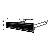 Azar Displays – Porte-affiche prolongé, 3 x 12 po (600312-BLK)-Métal noir