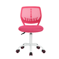 Homy Casa Teen Task Chair - Pink-360° swivel to sit and spin