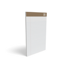 TRU RED Narrow Ruled Notepad - 5" x 8" - White - 50 Sheets/Pad - 12 Pack-Paper made from 100% recycled content (70% from post-consumer waste)