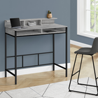 Monarch Specialties - 7703 Bureau 48 po L - Gris/Metal Noir Hauteur Debout-Pattes robuste en métal noir combinent la stabilité et un look moderne élégant