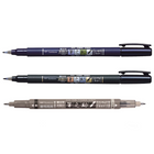 Tombow Fudenosuke Brush Pens - Black/Grey - 3 Pack-Contains both the soft and hard tip Fudenosuke Brush Pens