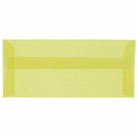 JAM Paper #10 Enveloppes en vélin translucide d'affaires - 4,125" x 9,5" - Jaune primaire - Paquet de 25-Couleur : Jaune primaire