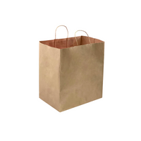 Reliabag - Sac En Papier Avec poignees Torsadees, Kraft, 14 po L X 10 po P X 15,75 po H, Paquet De 100-Fabrique en papier kraft de qualite superieure avec fond plat renforce.