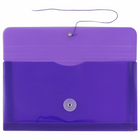 JAM Paper - Enveloppes en plastique avec fermeture à bouton et à cordon #10 Livret d'affaires - 5.25" x 10" - Violet - Paquet de 12-Quantité : 12 par paquet