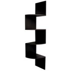 Nexxt – Étagère en coin à 4 tablettes Provo, 57 x 12 po, noir-Étagère d’appoint en coin