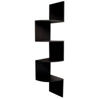 Nexxt – Étagère en coin à 4 tablettes Provo, 57 x 12 po, noir-Étagère d’appoint en coin