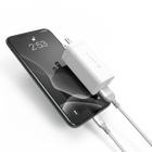Adam Elements OMNIA X6A Ultra Compact Dual-Port USB-C & USB-A PD 65W Charger - White-PD / QC3.0 Compact Fast Charging Wall Charger up to 65W