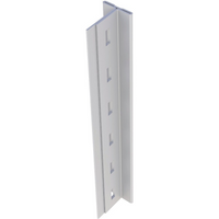 Metalware – Poteau en T pour étagère enclenchable, 112 po de hauteur, gris clair-Pour un style ouvert, les étagères ont des rainures distancées de 1 po pour l’installation de tablettes ou d’équerres