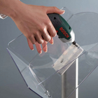 SECO Porte-brochure Décoratif, Paysage-Le polycarbonate transparent et l'aluminium anodisé satiné donnent un aspect et une sensation contemporains