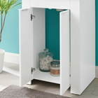 Modway - Maybelle 24" Vanette de salle de bain - Blanc Noir-Tirs métalliques en forme de L