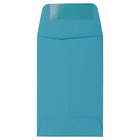 JAM Paper #1 Coin Envelopes, 2.25 x 3.5, Brite Hue Blue Recycled, 100 Pack (352727818g)-Size: 2 1/4" x 3 1/2" (#1)
