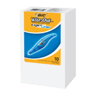 BIC - Wite-Out Ruban correcteur Exact Liner de marque - blanc - ruban résistant à la déchirure - Paquet de 10-Un paquet de 10 ruban correcteur de marque BIC Wite-Out Exact Liner, un ruban correcteur blanc sur film résistant à la déchirure, avec un distributeur de ruban et une zone d’adhérence pour assurer confort et contrôle