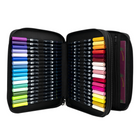 Tombow 54 Zipp Marker Case - Oyster-Ideal for hand lettering, watercolor, fine art, illustrations, doodling, journaling, coloring and more
