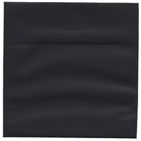 JAM Paper 6.5 x 6.5 Square Envelopes, Black Linen Recycled , 250 Pack (V01211H)-Black linen recycled envelope