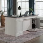 Sauder 65"W La Collection Palladia Bureau Ministre - Finition Glacier Oak-   Assemblage rapide et facile grâce au système de tiroirs T-lock