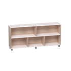 Beleduc Furniture - étagère en bois Palermo -pour salle de classe à 5 cubes et 2 couches à dos fermé - grain naturel-Armoire à 2 couches et 5 compartiments