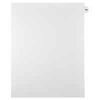Markmaker - Intercalaires imprimes Legal, Blanc, 1/15th coupe, format lettre, sans trous, 25 tabs/PQT, 5 PQT/Boite, Numero 166-Intercalaires imprimes Legal