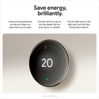 Google Nest Learning Thermostat (4th gen) with Nest Temperature Sensor (2nd gen) - Polished Gold-To save energy, smart ventilation brings in outdoor air when air quality is healthy and when it's most efficient, like when temps are mildest