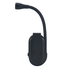 Evry - mini lampe de lecture rechargeable avec clip intégré et col flexible - Noir-Rechargeable par USB-C (câble USB-C inclus)