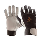 IMPACTO® 403-30 GRAND Paire Gant Antichocs, doigts complets, coussinet gel dans la paume, paume en cuir doux, dos en nylon-1
