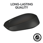 Logitech M170 2.4 GHz Wireless Mouse with USB Mini Receiver - Black-5