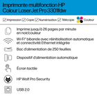 HP - Color LaserJet Pro MFP 3301fdw Imprimante couleur tout-en-un sans fil, scanner, copieur, impression recto verso, fax-Maîtrise de chaque impression – La nouvelle génération de toner TerraJet donne vie à votre entreprise avec des couleurs plus vives
