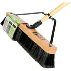 Globe - Balai-brosse d'entrepreneur en bloc de bois assemblé de 18 po The Beast-Poils moyens épais avec bloc large et manche en bois durable sécurisé