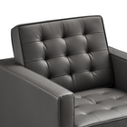 Modway - Loft Touffe Cuir végane Fauteuil - Gris argenté-8