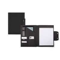 Tru Red Minimal Padfolio - Vegan Leather - Black (WRC2396TR-BLACK)-Black, Vegan leather
