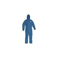 Kimberly-Clark Coveralls A20, Blue, w/ZipElast Hood/Boot XXXXL, 12 Pack (58527)-Material: SMS