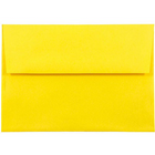 JAM Paper - Enveloppes d'invitation colorées A8 - 5,5 x 8,125 - jaune recyclé - Paquet de 50-Ces enveloppes sont parfaites pour envoyer des invitations, des cartes de voeux, des RSVP, des cartes de remerciement, des cadeaux d'anniversaire, des remises de diplômes, des vacances et plus encore