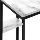 Monarch Specialties - 3675 Table D'Appoint - 25 po H/Marbre Blanc/Metal Noir-10