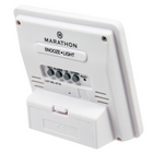 Marathon Digital Desktop Clock with Day, Date, Temperature, Alarm and Backlight - Blue (CL030050BL)-Day of the week can be displayed in 7 languages (English, Danish, Dutch, French, Italian, German and Spanish).