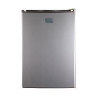 BLACK+DECKER - 2,5 pi³ Mini-frigo autonome avec congélateur, en acier inoxydable-Compact et élégant : le design élégant et moderne - disponible en noir, en vinyle aspect inox et en blanc - est parfait pour les dortoirs universitaires, les bureaux, les garages, les bars à domicile, les petits appartements et les véhicules récréatifs