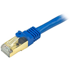StarTech Câble de raccordement Ethernet Cat6 blindé, 9 pi, bleu (C6ASPAT9BL)-Protecteurs de pinces pour connecteur RJ-45 empêchent le câble de s’accrocher ou de briser pendant l’installation
