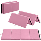Soozier - Tapis De Gymnastique Pliable 4 pi L x 6 pi L x 2 po P - Tapis D’Exercice Avec Poignées De Transport Pour Yoga - Mma - Arts Martiaux - Rose-Tapis pour roue parfait pour les roulades, programmes d'exercices, pilates, étirements, yoga, arts martiaux, gymnastique, activités en crèche, et plus encore  