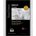 Seco - Cadre d'affiche Snap en aluminium - 12 x 18 po - Argent-Le cadre de chargement avant à charnière à ressort à encliquetage rapide permet un changement facile et rapide des affiches